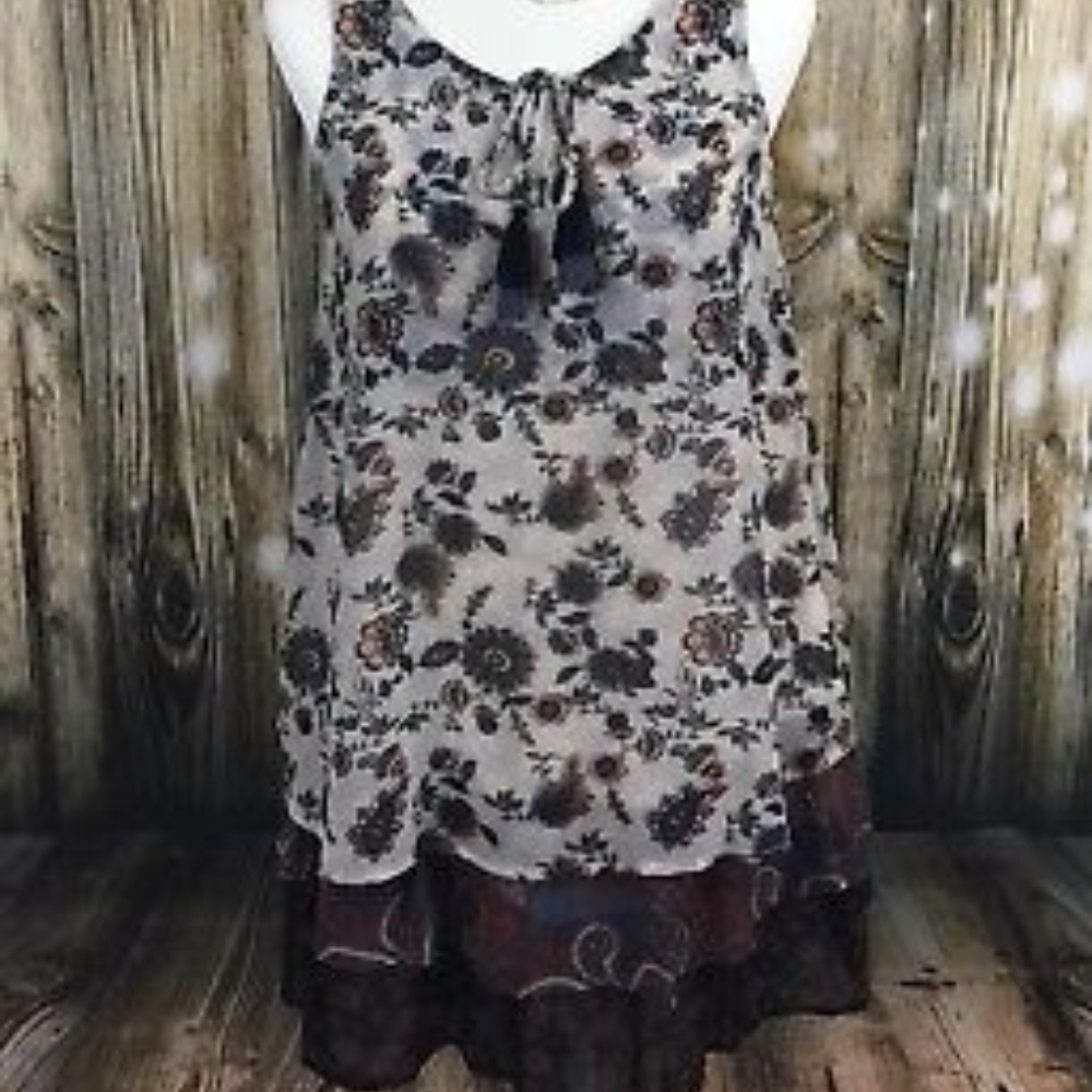 Xhilaration Women's Dress SZ: Small Floral Ruffle
